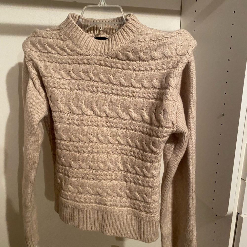 NWT Blank NYC Cable Knit Cream Office Sweater